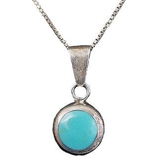 Ceylonmine Original Firoza Stone Pendant Natural 6.25 Carat Turquoise Gemstone Locket For Unisex Ceylonmine Original Firoza Stone Pendant Natural 6.25 Carat Turquoise Gemstone Locket For Unisex