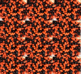 Empty Gelatin Capsules 0 Orange/Black 500