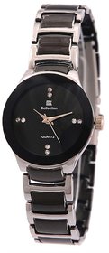 Iik Collection Silver And Black Analog Watch For Woman