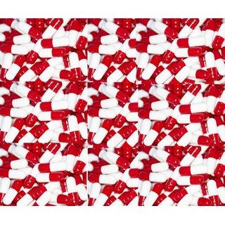                       Empty Gelatin Capsules 0 Red/ Black 1000                                              