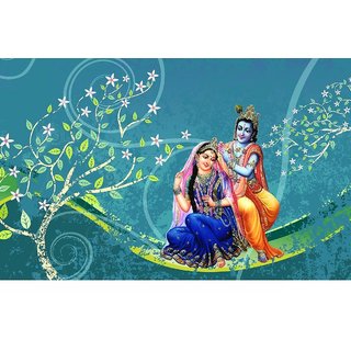 Buy Style UR Home-3D Customized Radha Krishna Wallpaper 4Ft X 3Ft Online -  Get 49% Off