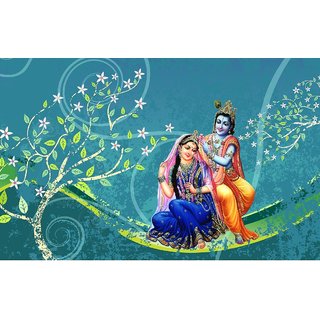 3D Customized Radha Krishna Wallpaper 6Ft X 5 Ft