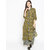 Olive Green And Off-White Printed Kurta With Palazzos
