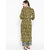Olive Green And Off-White Printed Kurta With Palazzos