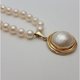                       Ceylonmine Natural Moti Stone Pendant 5.25 Carat Locket Pearl Stone For Astrological Purpose                                              