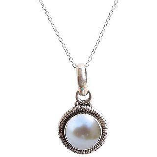                       Ceylonmine 6.00 Ratti Pearl Stone Pendant Original & Uunheated Gemstone Moti Pendant For Unisex                                              