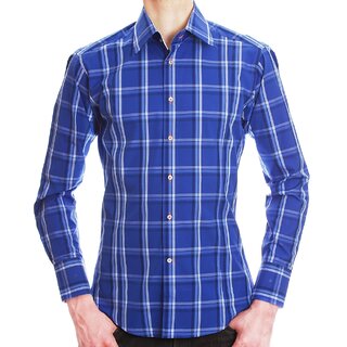                       Mens blue and white checkered shirts.                                              
