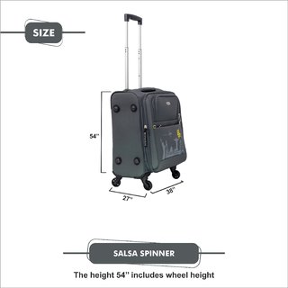 Buy Timus Salsa Graphite 55 CM 4 Wheel Strolley Suitcase For Travel ...