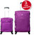 Timus Upbeat Spinner Wine 55  75 cm 4 Wheel Strolley Suitcase SET OF 2 Expandable  Cabin and Check-in Luggage - 28 inch (Purple)