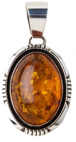 Ceylonmine Natural Amber Pendant Original  Unheated Gemstone 5.25 Ratti Gold Plated Pendant