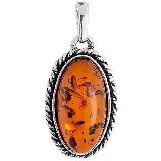                       Ceylonmine 5.25 Ratti Amber Pendant Natural Gemstone Locket Unheated & Untreated Stone For Unisex                                              