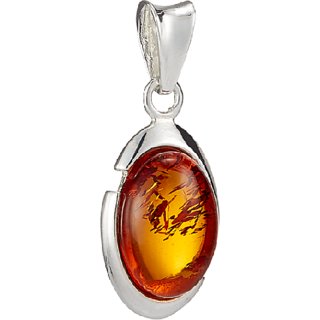 Ceylonmine Amber Stone Pendant 5.50 Ratti Unheated  Lab Certified Gemstone Gemstone Amber Pendant For Women  Men