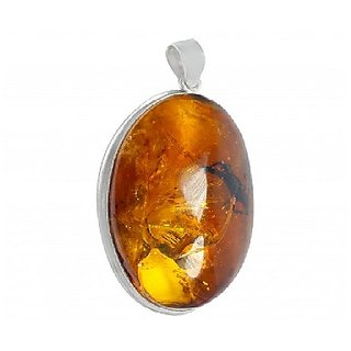 Ceylonmine 5.25 Ratti Natural Amber Stone Pendant Unheated & Untreated Gemstone Amber Locket For Unisex Ceylonmine 5.25 Ratti Natural Amber Stone Pendant Unheated & Untreated Gemstone Amber Locket For Unisex