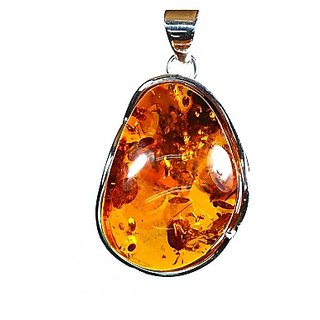 Ceylonmine Natural Amber Pendant Original & Unheated Gemstone 5.25 Ratti Gold Plated Pendant Ceylonmine Natural Amber Pendant Original & Unheated Gemstone 5.25 Ratti Gold Plated Pendant