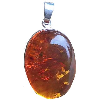                       Ceylonmine Amber Pendant Original  Unheated Gemstone 6.25 Ratti Amber Stone Locket For Women  Men                                              