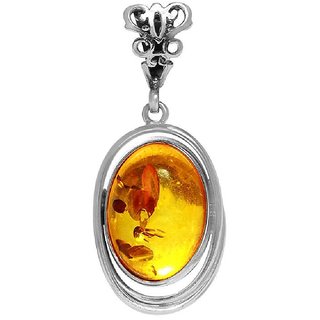                       Ceylonmine Original Amber Stone Pendant 6.00 Ratti Unheated  Untreated Gemstone Amber Pendant                                              
