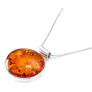                       Ceylonmine 5.25 Ratti Natural Amber Stone Pendant Unheated  Untreated Gemstone Amber Locket For Unisex                                              
