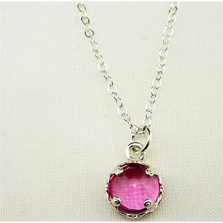                       Ceylonmine Natural Sapphire Pendant Original  Certified Gemstone Pink Sapphire Locket For Women  Men                                              