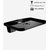 Lazywindow Black PVC Set Top Box Stand With 2 Remote Holder