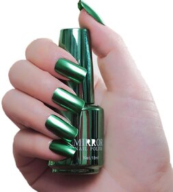 Huda Beauty Cosmetic Mirror Nail Paint - Set Of 3 Green Magenta Sky Blue
