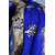 Cmr Royal Blue Colour Light Embroidery Saree For Women
