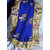 Cmr Royal Blue Colour Light Embroidery Saree For Women