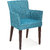 Shearling Adele Upholstered Accent Chair In Peacock Blue Color Warwick Fabr