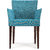 Shearling Adele Upholstered Accent Chair In Peacock Blue Color Warwick Fabr