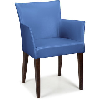Shearling Adele Upholstered Accent Chair In Ultramine Blue
