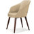 Shearling Annette Upholstered Accent Chair In Hazelnut Color