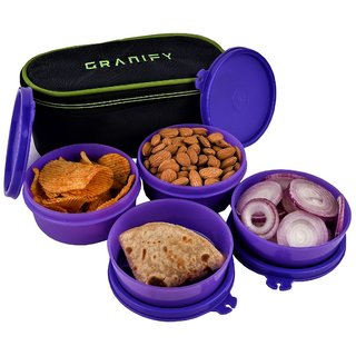 Buy Granify Lunch Box ( 4 Containers With Bag Cover ) A Online @ ₹363 ...