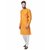 Rc Ethnic Yellow Cross Cotton Kurta Pyjama Set For Men