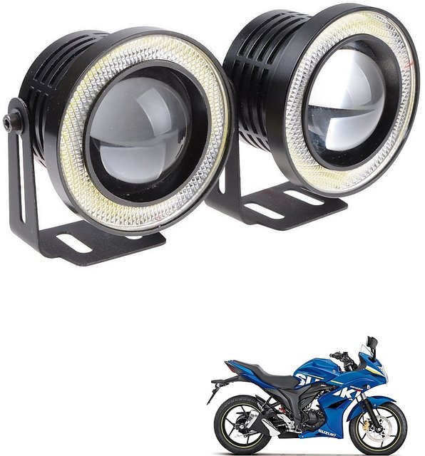 Buy Auto Addict 3 5 High Power Led Projector Fog Light Cob With White Angel Eye Ring 15w Set Of 2 For Suzuki Gixxer Sf Online Get 26 Off