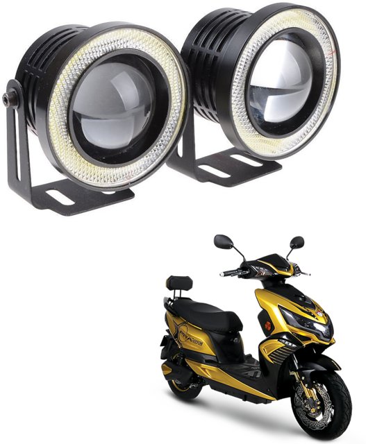 Buy Auto Addict 3.5 High Power Led Projector Fog Light Cob With White Angel  Eye Ring 15W,Set Of 2 For Okinawa Praise Online @ ₹569 from ShopClues