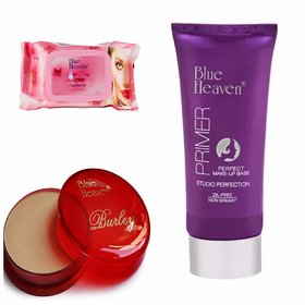 Blue Heaven Makeup Kit Containing Burley Compact, Primer Wipes