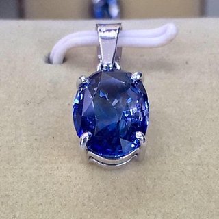                       Blue Sapphire Pendant With Natural 6.25 Carat Neelam Stone's Astrological- Ceylonmine                                              