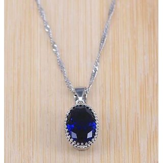                       Blue Sapphire Pendant With Natural 5.75 Carat Neelam Astrological Lab Certified - Ceylonmine                                              
