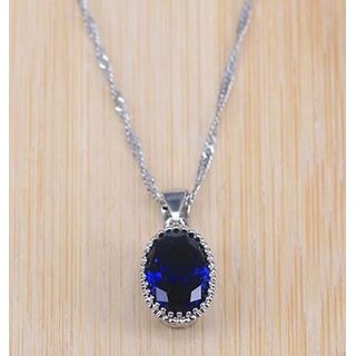 Blue Sapphire Pendant With Natural 5.75 Carat Neelam Astrological Lab Certified - Ceylonmine Blue Sapphire Pendant With Natural 5.75 Carat Neelam Astrological Lab Certified - Ceylonmine