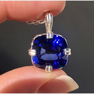                       Blue Sapphire Pendant With Natural 5.25 Neelam Stone Astrological Certified- Ceylonmine                                              