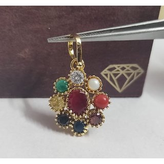 Navratan Pendant With Natural Navgrah Stone's Astrological Lab Certified - Ceylonmine