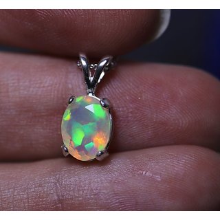 Fire Opal Pendant With Natural 6.25 Ratti Fire Opal Stone Astrological Lab Certified - Ceylonmine Fire Opal Pendant With Natural 6.25 Ratti Fire Opal Stone Astrological Lab Certified - Ceylonmine