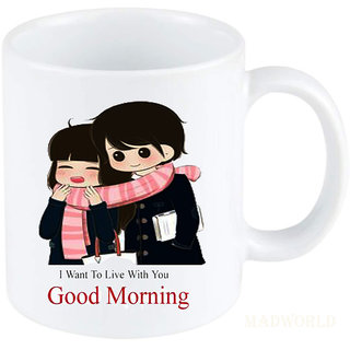 Buy Madworld Couple Good Morning Quotes Printed Ceramic White Coffee Mug Best Gift For Birthday For Friends Family Loved Online 321 From Shopclues Gift them their favorite whether it's their home state, where they married, or their favorite vacation spot. madworld couple good morning quotes printed ceramic white coffee mug best gift for birthday for friends family loved