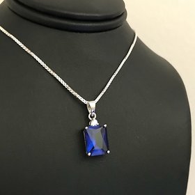 Blue Sapphire Pendant With Natural 6.6 Carat Neelam Stone Astrological Certified - Ceylonmine