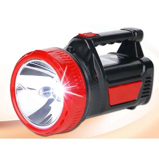 Rocklight Abs 25 W Ultra Bright Rechargeable Led Torch Light Laser Long Range High Power Torch + Emergency Lights Tube