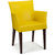 Shearling Adele Upholstered Accent Chair In Yellow Fluorescent Color