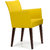 Shearling Adele Upholstered Accent Chair In Yellow Fluorescent Color