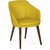 Shearling Annette Upholstered Accent Chair In Yellow Fluorescent Color