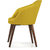 Shearling Annette Upholstered Accent Chair In Yellow Fluorescent Color