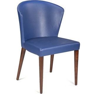                       Shearling Mila Upholstered Living Chair In Ultramine Blue Color                                              
