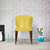 Shearling Mila Upholstered Living Chair In Yellow Fluorescent Color